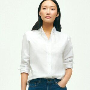 BROOKS BROTHERS OXFORD 100% COTTON WHITE SHIRT
